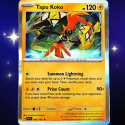 Tapu Koko - Rare Holo - Pokemon TCG Scarlet & Violet Surging Sparks #065/191 - Image 1