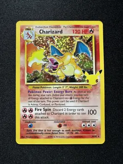 2021 Pokemon Celebrations Classic Collection Base Set Charizard Holo 4/102 NM - Image 1
