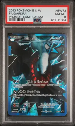 2013 POKEMON BLACK STAR PROMO DARKRAI #BW73 FULL ART PSA 8 NM-MT #120011684 - Image 1