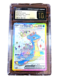 Lapras EX Full Art UR #158 - CGC PRISTINE 10 - 2024 SV Stellar Crown - Pokemon - Image 1