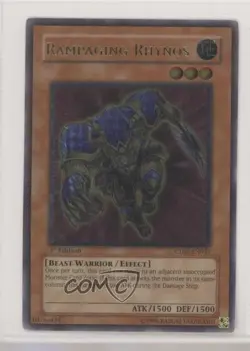 UL - Rampaging Rhynos 1st Ed. YuGiOh Cyberdark Impact #CDIP-EN031 2006 - Image 1