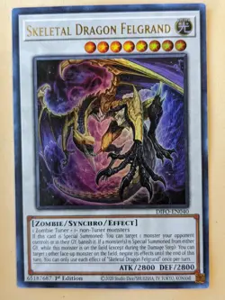 SKELETAL DRAGON FELGRAND-YUGIOH-1ST EDITION ULTRA RARE-DIFO-EN040 - Image 1