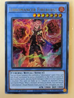 LIBROMANCER FIREBURST-YUGIOH-1ST EDITION ULTRA RARE-DIFO-EN087 - Image 1