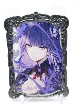 Goddess Story - Black Metal Waifu Trading Card - Raiden Shogun - NUMBERED 85/125 - Image 1