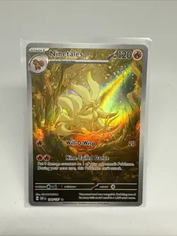 Pokemon Obsidian Flames Ninetails Holo Illustration Card 199/197 195 - Image 1