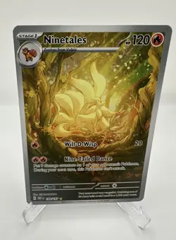 Pokemon Obsidian Flames Ninetails Holo Illustration Card 199/197 195 - Image 1