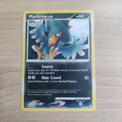 Murkrow 90/123 - LP Mysterious Treasures - Pokemon 2007 Common TCG Card - Image 1