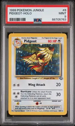 Pokemon Card Holo Pidgeot 8/64 PSA 9 MINT Jungle - Image 3