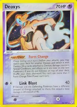 Pokemon Card | Deoxys (Normal) EX Deoxys 16/107 Holo Rare Pokemon Card | NM - Image 1
