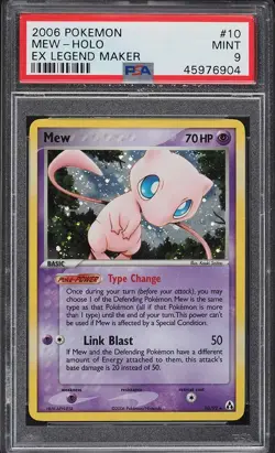 Pokemon Card Holo Mew 10/92 PSA 9 MINT ex Legend Maker - Image 3