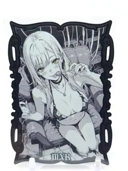 Goddess Story - Black Metal Waifu Trading Card - Makima & Marin- NUMBERED 97/100 - Image 2