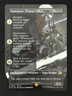 1x MTG Summon: Primal Odin (Borderless) - FINAL FANTASY (FIN) #365 - Magic - Image 1