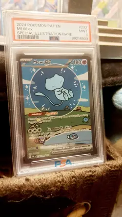 2024 POKEMON PAF EN-PALDEAN FATES MEW EX SIR 232 BUBBLE MEW PSA 9 - Image 1