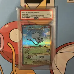 2024 POKEMON PAF EN-PALDEAN FATES MEW EX SIR 232 BUBBLE MEW PSA 9 - Image 1