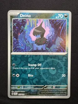 Deino 117/191 Reverse Holo Common LP-NM - Pokemon S&V Surging Sparks SSP - Image 1