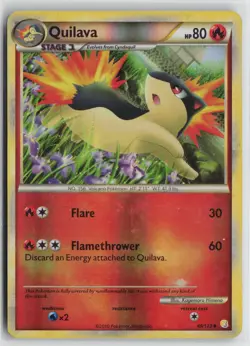 Pokemon Quilava 49/123 HeartGold SoulSilver Uncommon card HP - Image 1