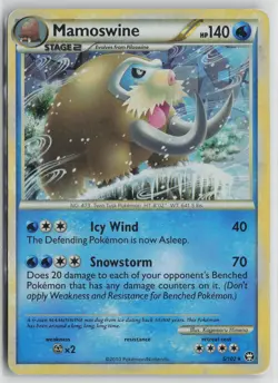 Pokemon Mamoswine - 5/102 (Cracked Ice Holo) 005/102 Deck Exclusives Holo Rare c - Image 1