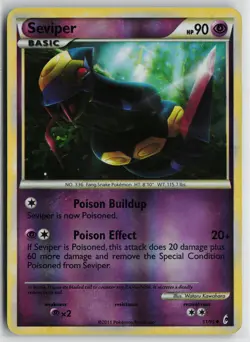 Pokemon Seviper 51/95 Call of Legends Uncommon card MP - Image 1