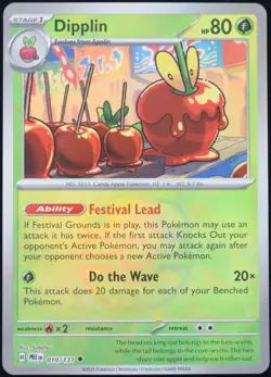 Pokemon TCG Dipplin 010/131 Prismatic Evolutions Master Ball Reverse Holo - NM - Image 1