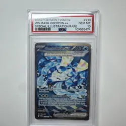 2024 Pokemon Twn En Ws Mask Ogerpon Ex Special Illustration Rare Psa Gem Mint 10 - Image 1