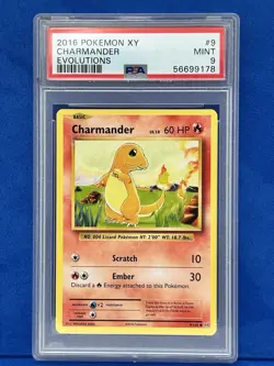 Pokemon XY Charmander Evolutions 2016 PSA 9 - Image 1