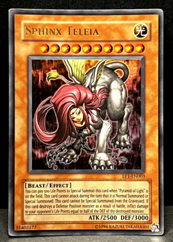 Yugioh TCG Sphinx Teleia EP1-EN003 Unlimited Edition Yu-Gi-Oh! Card Game - Image 1