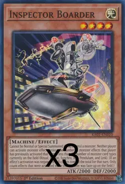 3X Yugioh Inspector Boarder RA01-EN010 Secret Rare 1st Edition NM - Image 1