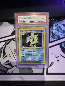 2000 Pokemon Gyarados Holo #7 Base Set PSA Mint 9 Card - Image 1