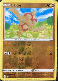 Baltoy 144/264 Swsh08: Fusion Strike Reverse Holo - Pokemon Card - Image 1