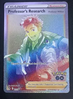 Professors Research Rainbow Secret Rare Card 84/78 Pokemon Go TCG - Image 1