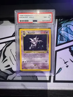 1999 Pokemon Fossil Haunter Holo NM-MT PSA 8 #6 Trading Card - Image 1