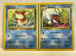 Pokemon Trading Card Game TCG Base Set 2 Goldeen & Seaking 60/130 - 76/130 - Image 1