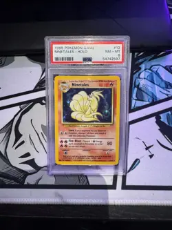 1999 Pokemon Ninetales Holo #12 NM-MT PSA 8 Trading Card - Image 1