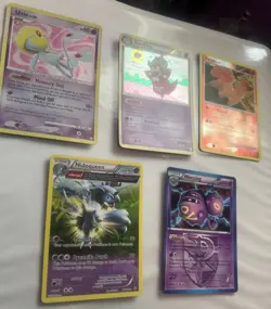 Pokemon TCG Card Lot Of 5 Mixed LP Cards Includes Holo, Reverse & Common - Image 3