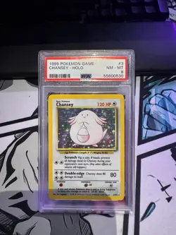 1999 Pokemon Game Chansey Holo #3 PSA 8 NM-MT Graded Card - Image 1