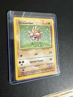 Pokemon TCG Hitmonchan Base Set Holo Unlimited Rare Card 7/102 - Image 3