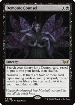 Demonic Counsel Foil - DSK 0092 - NM - MTG Magic - Image 1