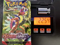 Pokemon Scarlet and Violet Base Set Booster Pack Sealed 22.54g 3.70mm - Image 1
