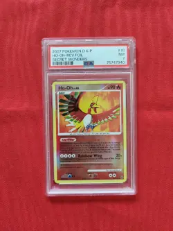 Graded Pokemon: Ho-Oh Secret Wonders Reverse Holo Rare #10 2007 - Vintage PSA 7 - Image 1