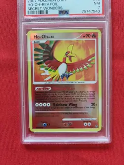 Graded Pokemon: Ho-Oh Secret Wonders Reverse Holo Rare #10 2007 - Vintage PSA 7 - Image 3