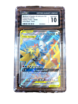 Moltres/Zapdos/Articuno Tag Team GX UR - CGC GEM MINT 10 - Hidden Fates -Pokemon - Image 1