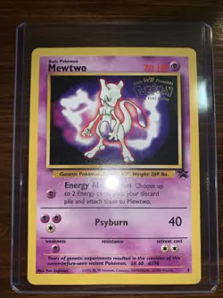 1999 Pokemon Card - Black Star WB First Movie Promo - Mewtwo #3 HP - Image 1
