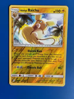 Pokemon : SM UNIFIED MINDS ALOLAN RAICHU 57/236 RARE HOLO REVERSE - Image 1