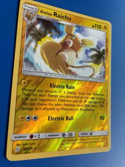 Pokemon : SM UNIFIED MINDS ALOLAN RAICHU 57/236 RARE HOLO REVERSE - Image 2