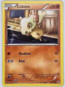 Cubone 60/124 Pokemon - Black and White Dragons Exalted MP - Image 1