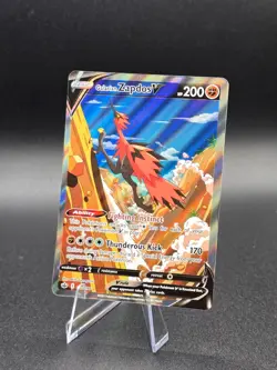 2021 Pokemon Galarian Zapdos V Alt Art 174/198 Chilling Reign NM Mint - Image 2