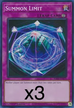 3X Yugioh Summon Limit RA01-EN070 Secret Rare 1st Edition NM - Image 1