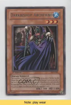 Darkbishop Archfiend (R) 1st Ed. YuGiOh Dark Crisis #DCR-069 2003 READ 0j6 - Image 1