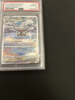 English Darkrai VSTAR GG50/GG70 Crown Zenith: Galarian Gallery Holo Card PSA 10 - Image 3