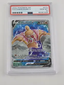 PSA 10 - Pokemon Card - Pokemon GO 073/078 - CONKELDURR V (holo-foil) - GEM MINT - Image 1